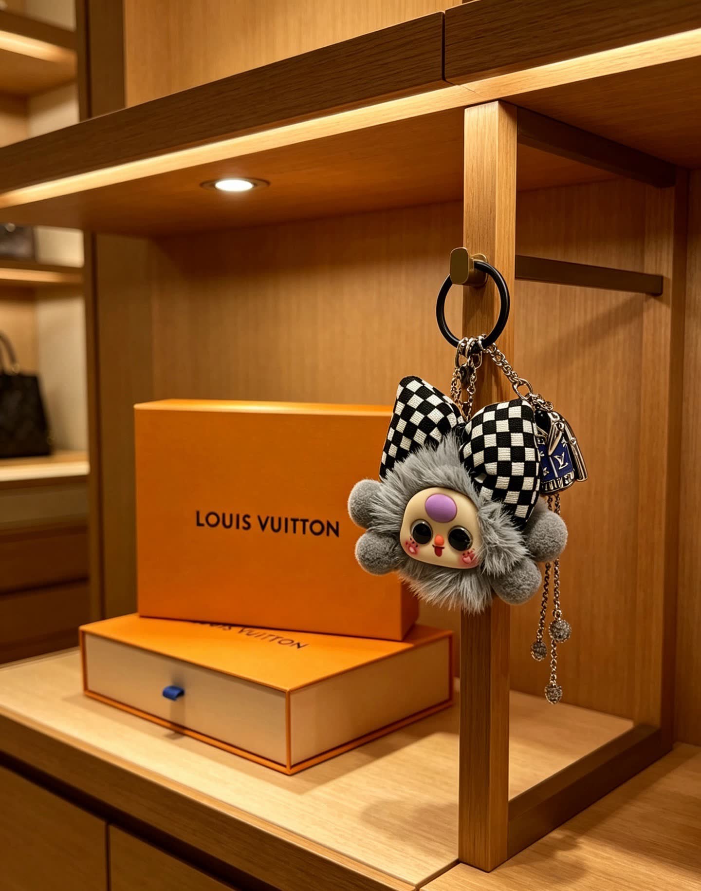 Louis Vuitton Keychain with Mischief Doll